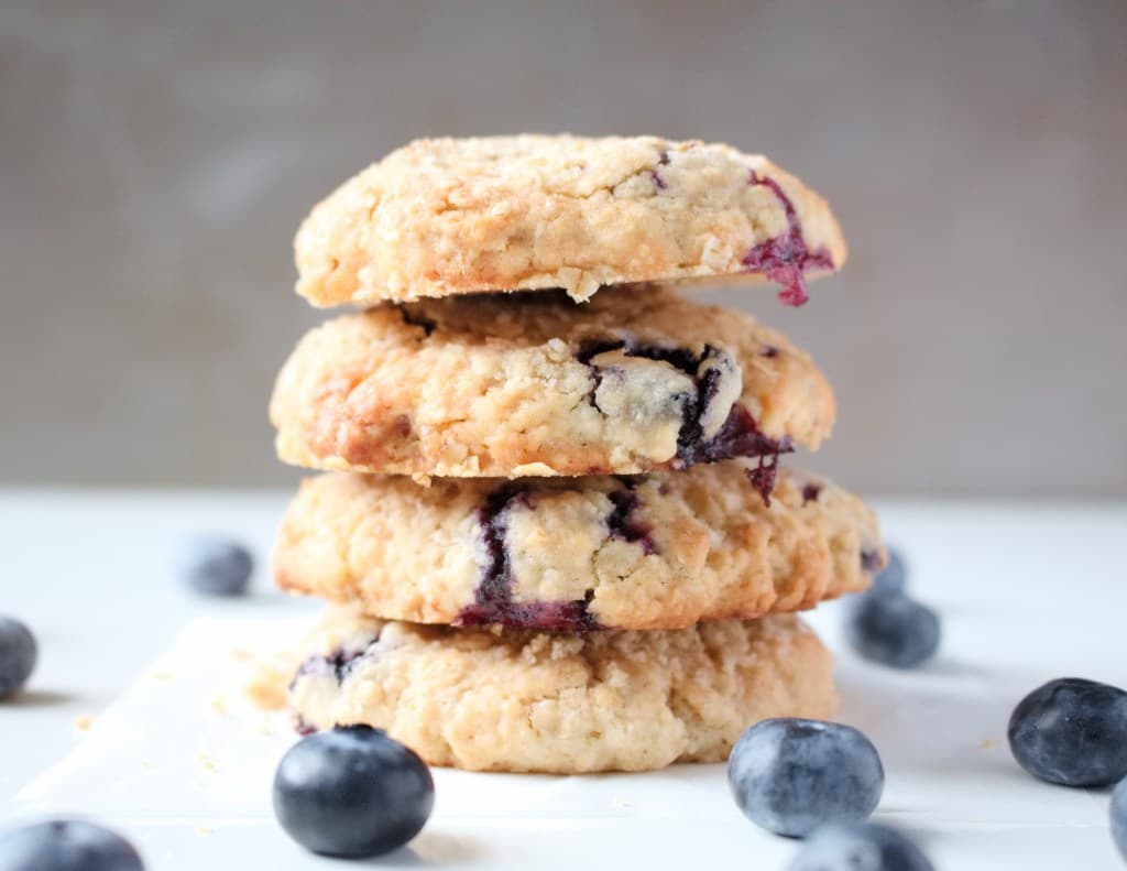 Blueberry Cookies with Crumble Topping