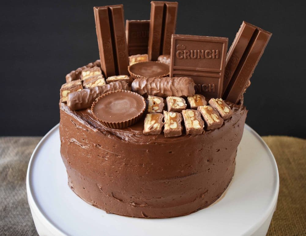 Chocolate-Candy Bar Layer Cake