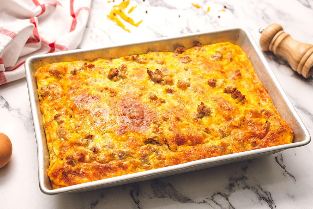 Sausage & Crescent Roll Breakfast Casserole