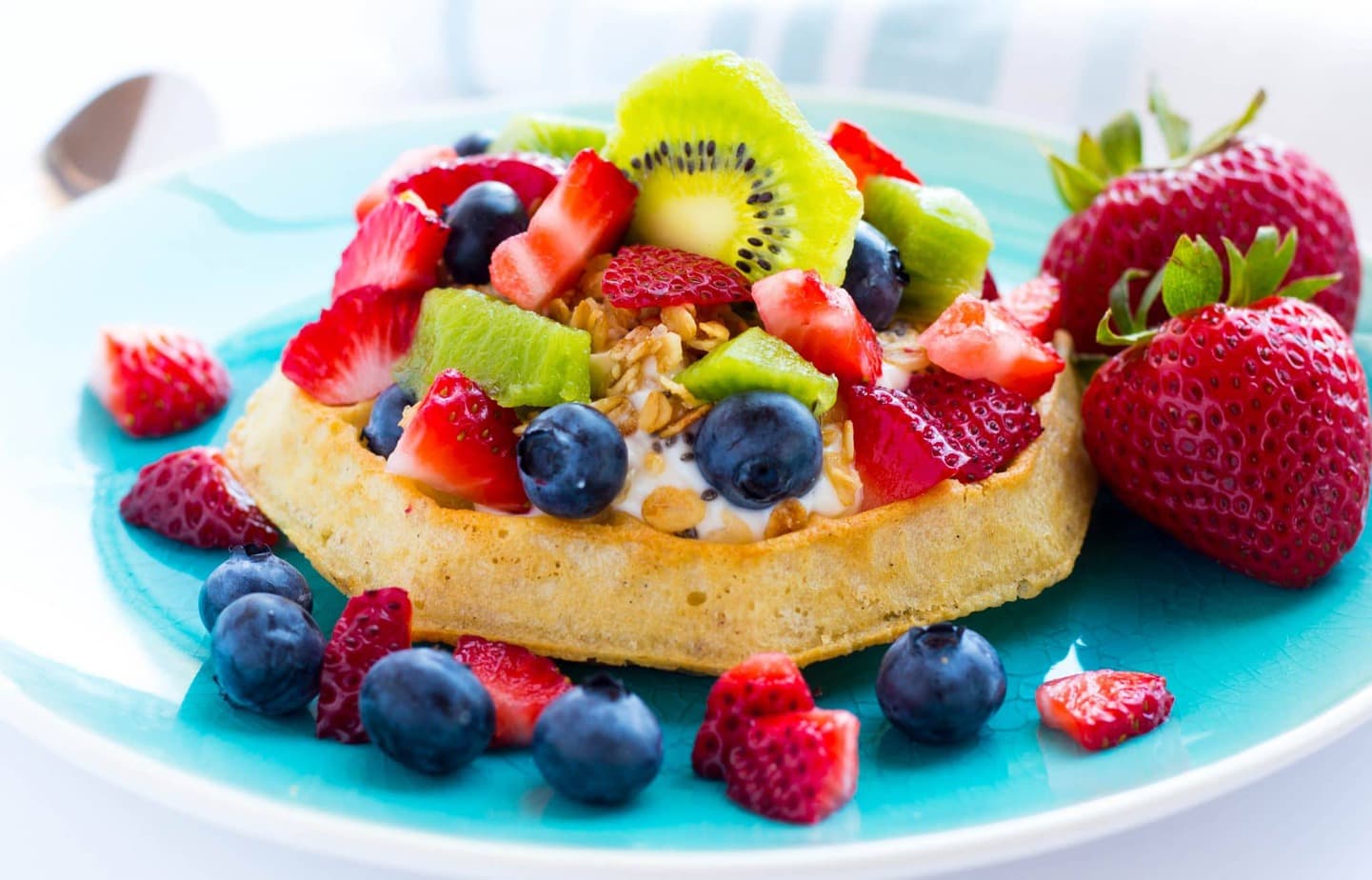 Fruity Waffle Parfaits