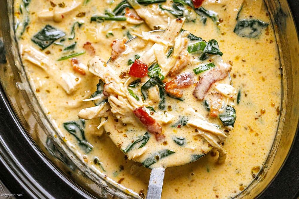 Easy Slow Cooker Creamy Chicken Noodle Soup