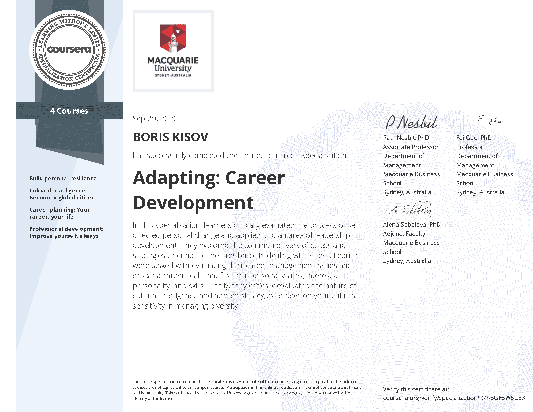 Adapting: Career Development