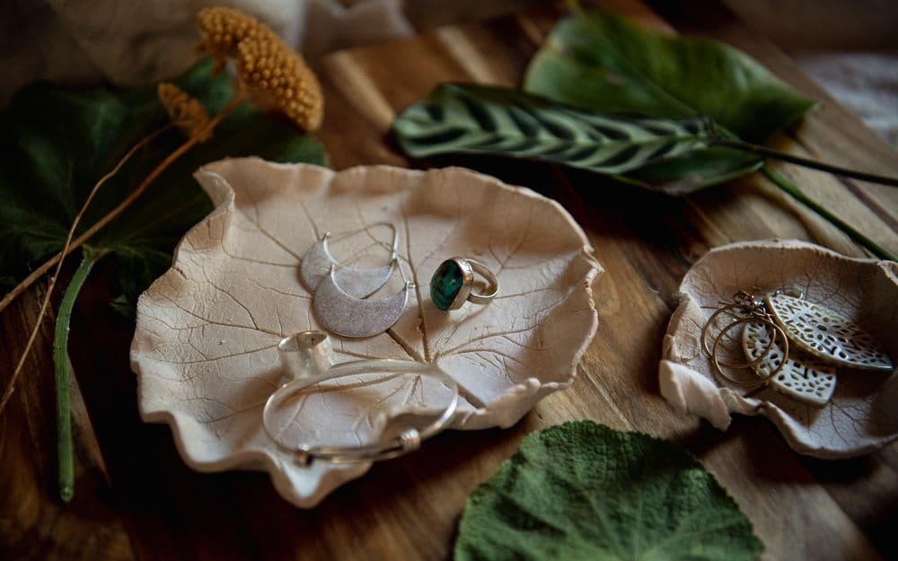 Leaf Imprint Jewelry Dish