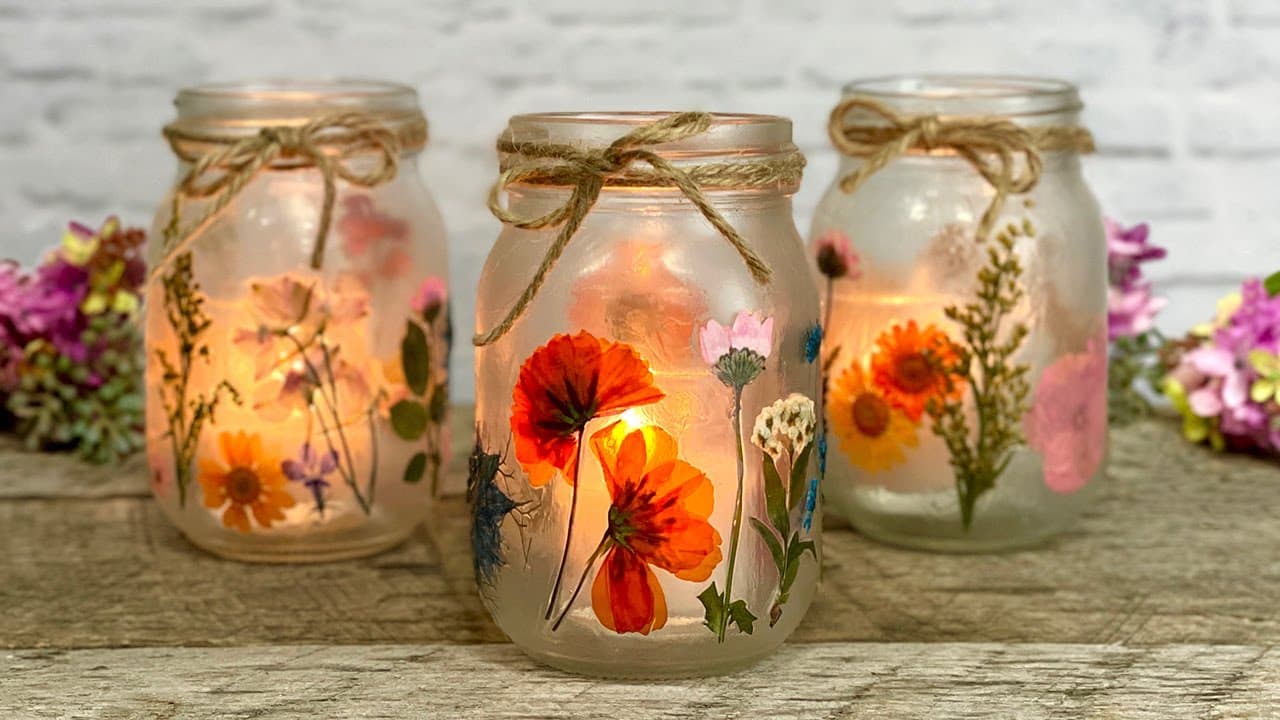 Pressed Flower Lanterns